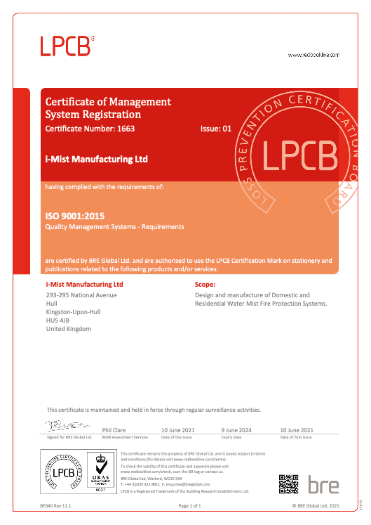 iMist Accreditations 1