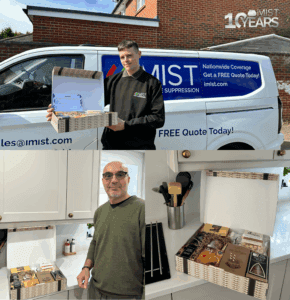 March iMist winner Dimitris with his gift hamper